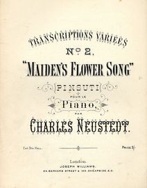 Maidens Flower Song de Pinsuti - Transcriptions Variees No. 2