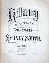 Killarney (Balfe's Popular Song) arranged for  Piano Solo