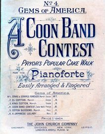 A Coon Band Contest, cake walk, "Gems of America No. 4"
