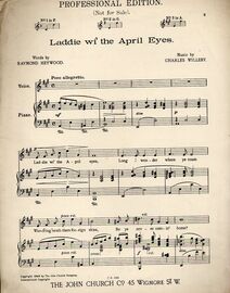 Laddie wi the April Eyes - Song in the key of G major
