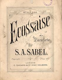 Ecossaise - For Pianoforte - Dedicated to Mrs A. F. Coe