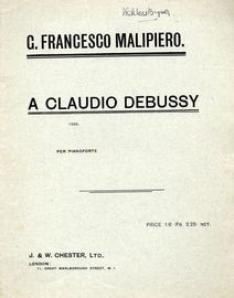 A Claudio Debussy - For piano solo