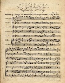 Anna's Bower - Sung by Master Mutlow - For Travers Solo, Fagotti, 2 Violino, Alto Viola, Voce, Cembalo and Tutti Bafsi