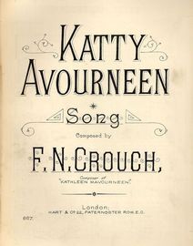 Katty Avourneen - Song - Hart and Co. Edition No. 867 - For Piano and Voice