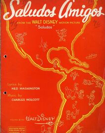 Saludos Amigos - for Piano and Voice with Tablature - from The Walt Disney Picture Saludos