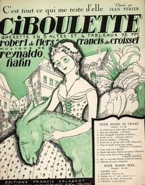 C'est tou ce qui me reste d'elle - from the Opera Ciboulette - for Piano and Voice