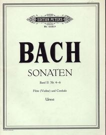 Bach - Sonaten - Band II: Nr. 4-6 - Flote (Violine) und Cembalo -Edition Peters No. 4461b