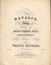 Natalie - Song - Composed and Dedicated to Mifs Mary Keeley