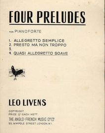 Quasi allegretto soave - Prelude - No. 4 from "Four Preludes for Pianoforte"