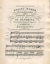 Angiol D'Amor - The favourite Romanza sung by Signor Mario in the Opera of "La Favorita"