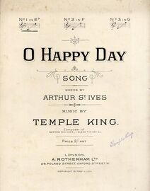 O Happy Day - Song in the key of E flat Major - for Low Voice
