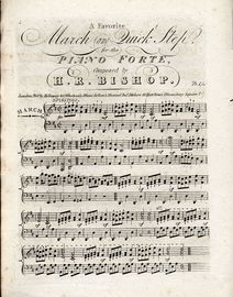 A Favourite March and Quick Step for the Pianoforte