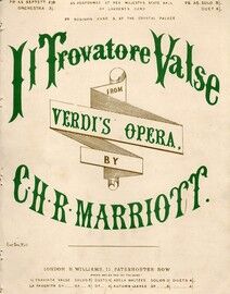 Il Trovatore Valse -  for Piano from Verdis opera