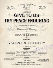 Give To Us Thy Peace Enduring - Song in the key of F major