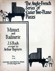 Bach - Minuet and Badinerie - The Anglo French Series of Easier Two Piano Pieces
