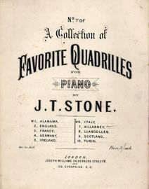 Killarney - No. 7 of a Collection of Favourite Quadrilles for Piano