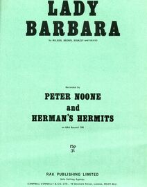 Lady Barbara - As recorded by Peter Noone and Herman's Hermits