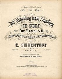 Bur Erhohing vom Studium - 10 Soli fur Violoncell mit Pianoforte begleitung - Op. 14 - Heft 5 - No's IX and X - For Piano and Violin