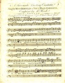 A Favourite Hunting Cantata - Sung by Miss Bertles at Vauxhall Gardens - With Piano and Horn and Oboe accompaniments
