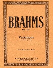 Brahms - Variations on a Theme by Haydn - Duet on Two Pianos - Op. 56B