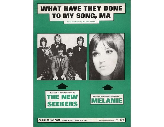 10002 | What Have They Done to My Song - As performed by The New Seekers and Melanie