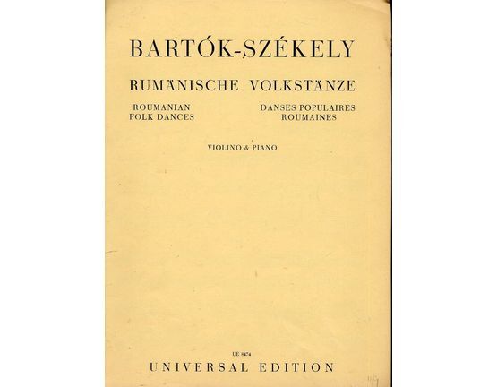 10044 | Bela Bartok - Rumanische Volkstanze (Roumanian Folk Dances) fro Violin and Piano