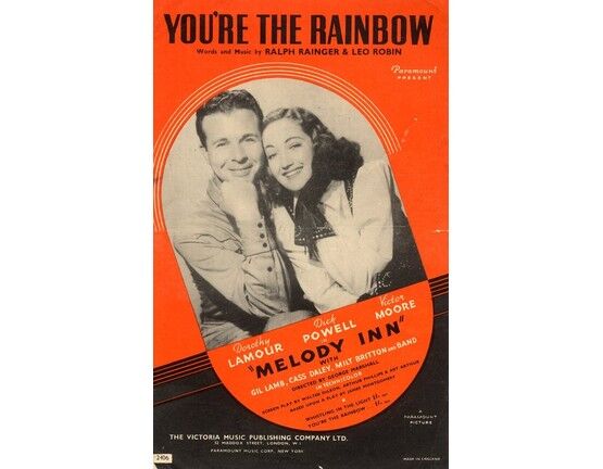 10085 | You're The Rainbow - Song Featuring Dorothy Lamour and Dick Powell in 'Melody Inn'