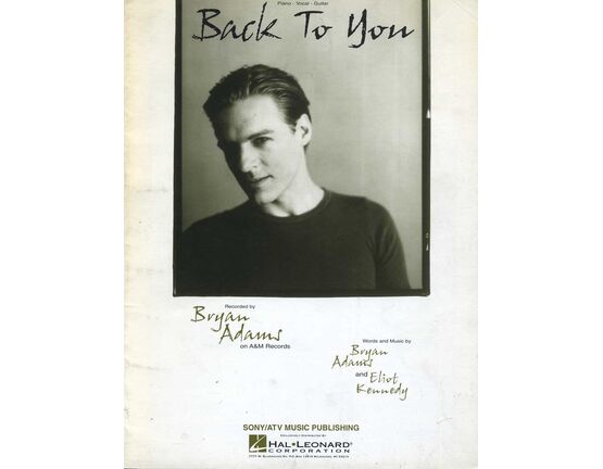 10141 | Back to You - Featuring Bryan Adams - Piano - Vocal - Guitar