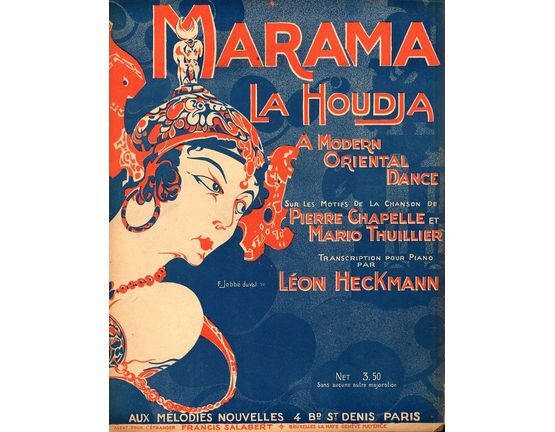 10144 | Marama - La Houdja - Modern Oriental Dance sur les motifs de la Celebre Chanson - For Piano Solo - French Edition