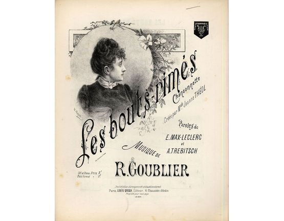10152 | Les bouts-rimes - Chansonnette - For Piano and Voice - Creee par Melle. Jeanne Theol - French Edition