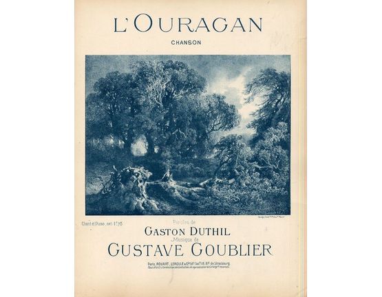 10154 | L' Ouragan - Chanson - For Piano and Voice - French Edition