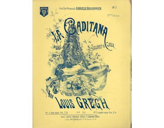 10160 | La Gaditana (Souvenir de Cadix) - Grande Valse Brillante - Op. 26 - For Piano Solo - French Edition