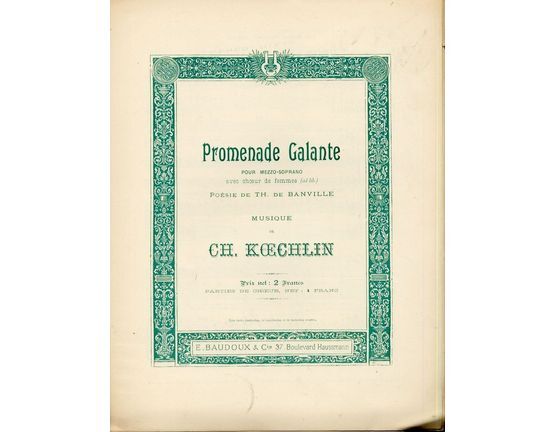 10174 | Promenade Galante - Pour Mezzo-Soprano avec choeur de femmes (ad. lib.) - French Edition