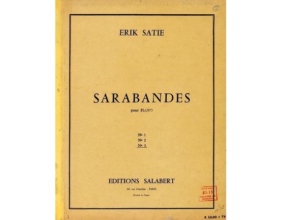 10191 | Erik Satie Sarabandes - No. 3