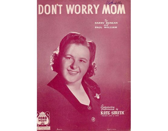 10553 | Don't Worry Mom - Performed by Kate Smith