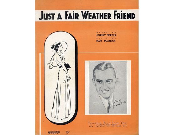 106 | Just a Fair Weather Friend - For Piano and Voice with Guitar chord symbols