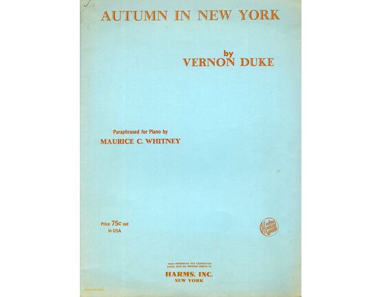 11495 | Autumn in New York - Paraphrased for Piano
