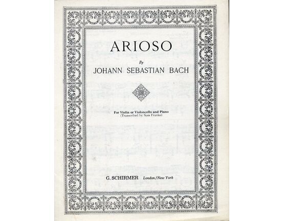 11550 | Arioso - for Violin or Cello and Piano