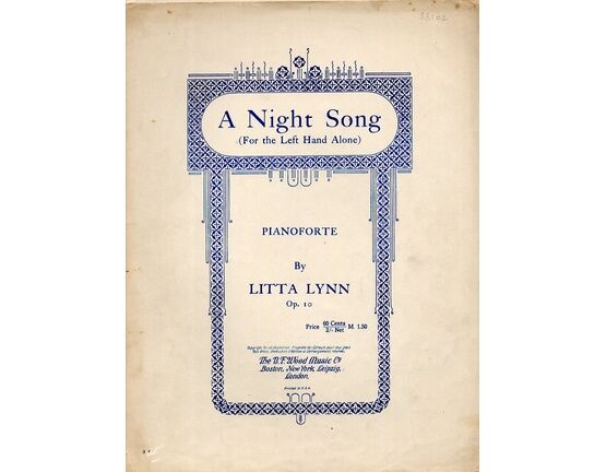 11614 | A Night Song (For the Left Hand Alone) - For Piano - Op. 10