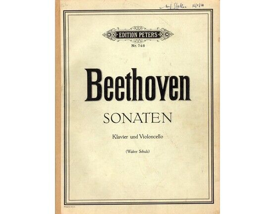 11655 | Beethoven - Sonaten - Piano and Violoncello - Edition Peters Nr. 748