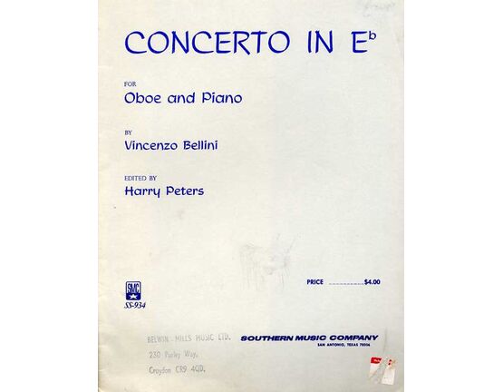11692 | Bellini - Concerto in E flat Major - For Oboe and Piano