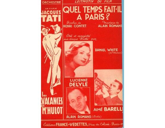 12166 | Quel Temps Fait-Il A Paris? - Song from the Film "Les Vacances de Monsieur Hulot" by Jacques Tati
