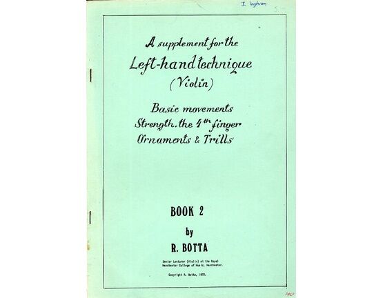 13077 | A Supplement for the Left Hand Technique (Violin) - Basic Movements, Strength the 4th Finger, Ornaments & Trills - Book 2