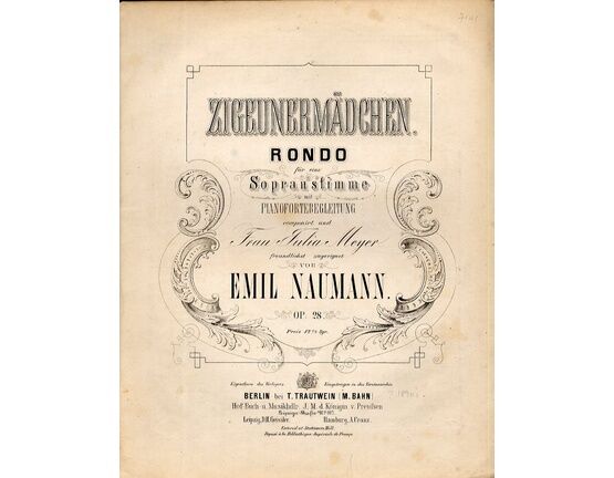 13109 | Zigeunermadchen - Rondo for Soprano and Piano - Op. 28