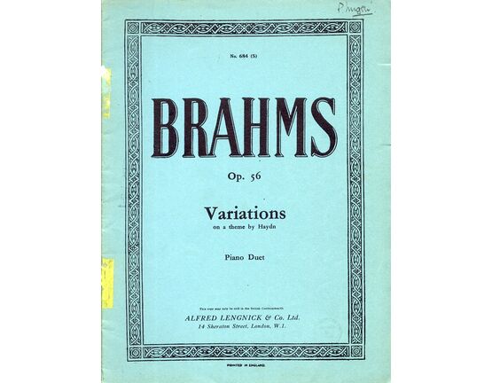 13128 | Brahms - Variations on a Theme by Haydn (Op. 56) - Piano Duet