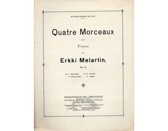 13153 | Melartin - Quatre Morceaux pour Piano - Op. 75