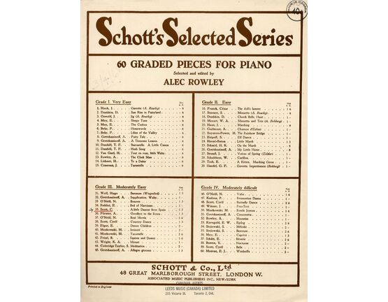 189 | A Little Dancer From Spain (from Schott's Selected Series) - Piano Solo - No. 35 Grade 3