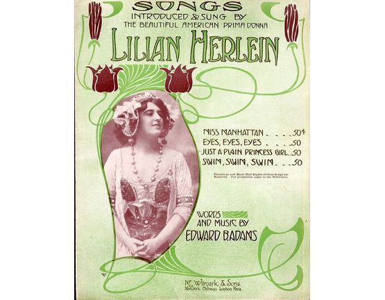 19 | Just a Plain Princess Girl - Songs introduced by Lilian Herlein the beautiful American primadonna - For Piano and Voice