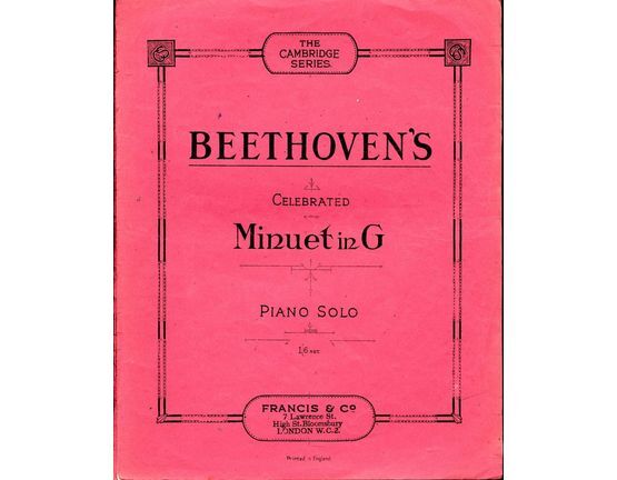 2767 | Beethoven - Minuet in G - Augener Edition