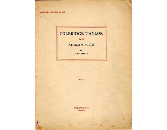 2767 | Coleridge Taylor  - African Suite -  Op. 35 for piano - Augeners Edition No. 6103